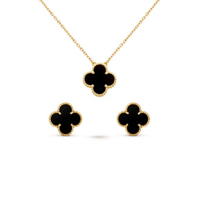 Set Alhambra Collier Trèfle 1 Motif et Boucles d'oreilles