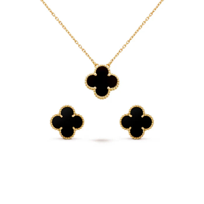 Set Alhambra Collier Trèfle 1 Motif et Boucles d'oreilles