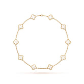 Collier Vintage Alhambra 10 Trèfles Blancs