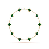 Collier Vintage Alhambra 10 Trèfles Vert